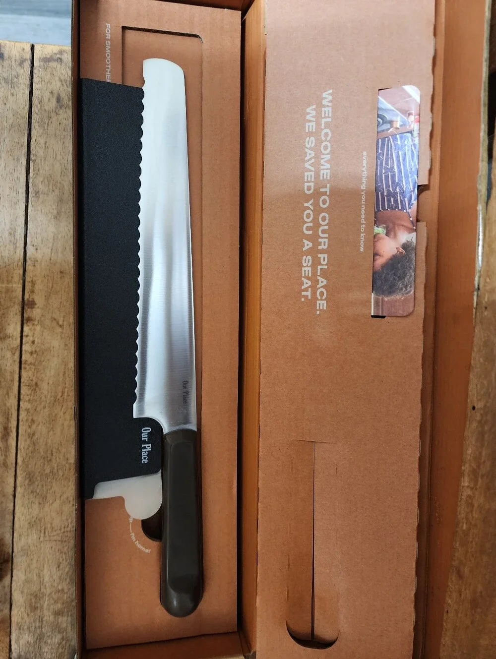 Ourplace 9in Serrated Slicing Knife Char